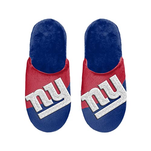 FOCO New York Giants 2020 Colorblock Big Logo Hausschuhe Herren XL, New York Giants, 47/48 EU von FOCO