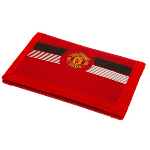 FOCO Offiziell lizenziertes Fußballclub-Team-Wappen-Logo, Ultra-Geldbörse, Kreditkartenetui (Manchester United FC), rot, 12cm x 8cm closed, Doppelt gefaltete Geldbrieftasche von FOCO