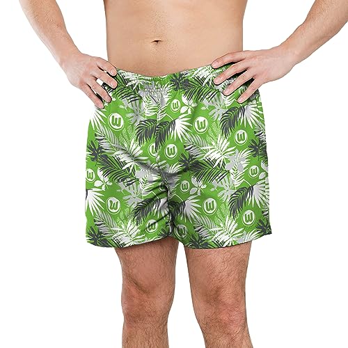 FOCO Offizielles Lizenzprodukt Fußball-Board-Shorts für Herren mit Blumenmuster (VFL Wolfsburg) (Klein) von FOCO