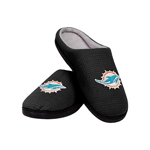 FOCO Offizielles Lizenzprodukt NFL Gedächtnisschaum Pantoffeln für Herren (Miami Dolphins) (44-45 EU) von FOCO