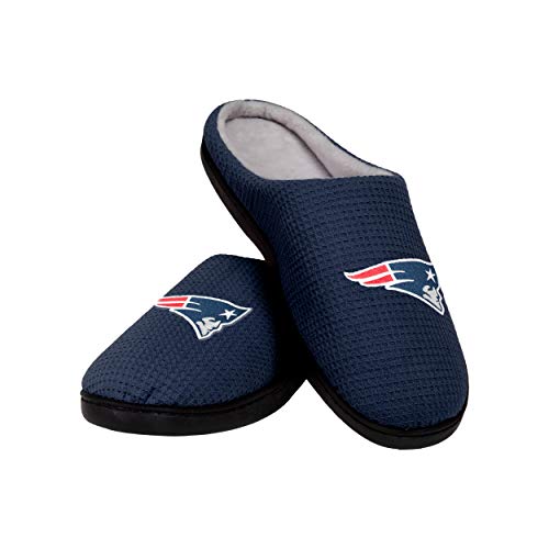 FOCO Offizielles Lizenzprodukt NFL Gedächtnisschaum Pantoffeln für Herren (New England Patriots) (44-45 EU) von FOCO