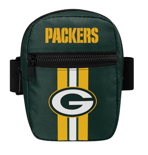 FOCO Pick Your NFL Team Stripe Tumbler/Reisebecher, Bauchtasche, Taschen mit Reißverschluss oben und vorne, Grün von FOCO