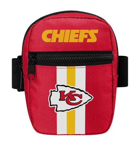 FOCO Pick Your NFL Team Stripe Tumbler/Reisebecher, Bauchtasche, Taschen mit Reißverschluss oben und vorne, Rot/Ausflug, einfarbig (Getaway Solids) von FOCO