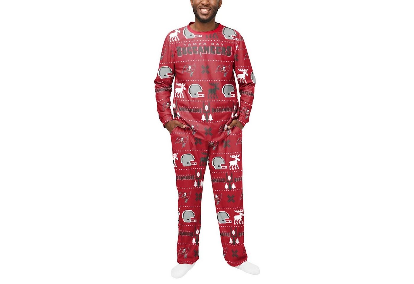 FOCO Schlafanzug NFL Tampa Bay Buccaneers Crewneck Ugly Pajama von FOCO