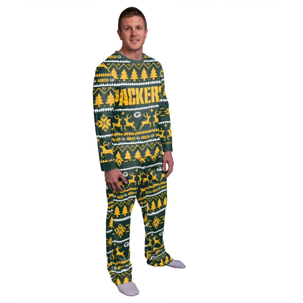 NFL Winter XMAS Pyjama Schlafanzug - Green Bay Packers von FOCO