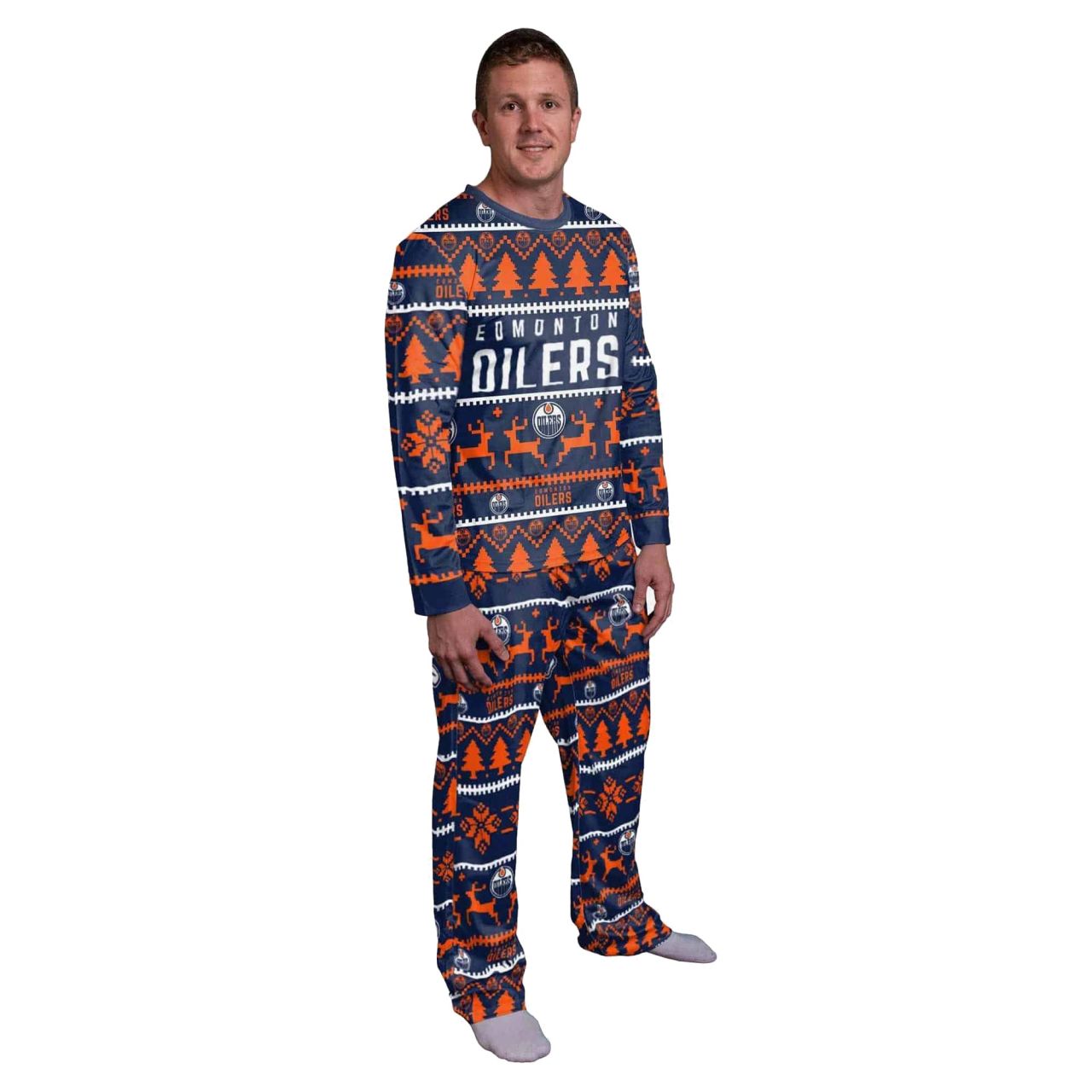 NHL Winter XMAS Pyjama Schlafanzug - Edmonton Oilers von FOCO