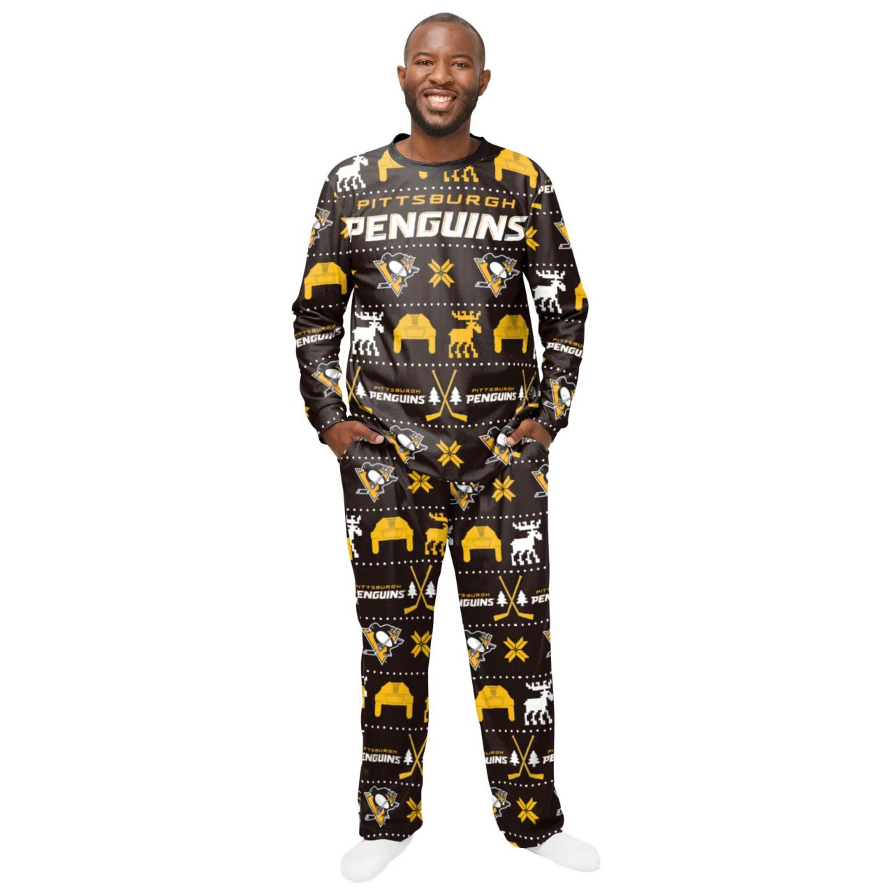 NHL Winter XMAS Pyjama Schlafanzug Pittsburgh Penguins von FOCO