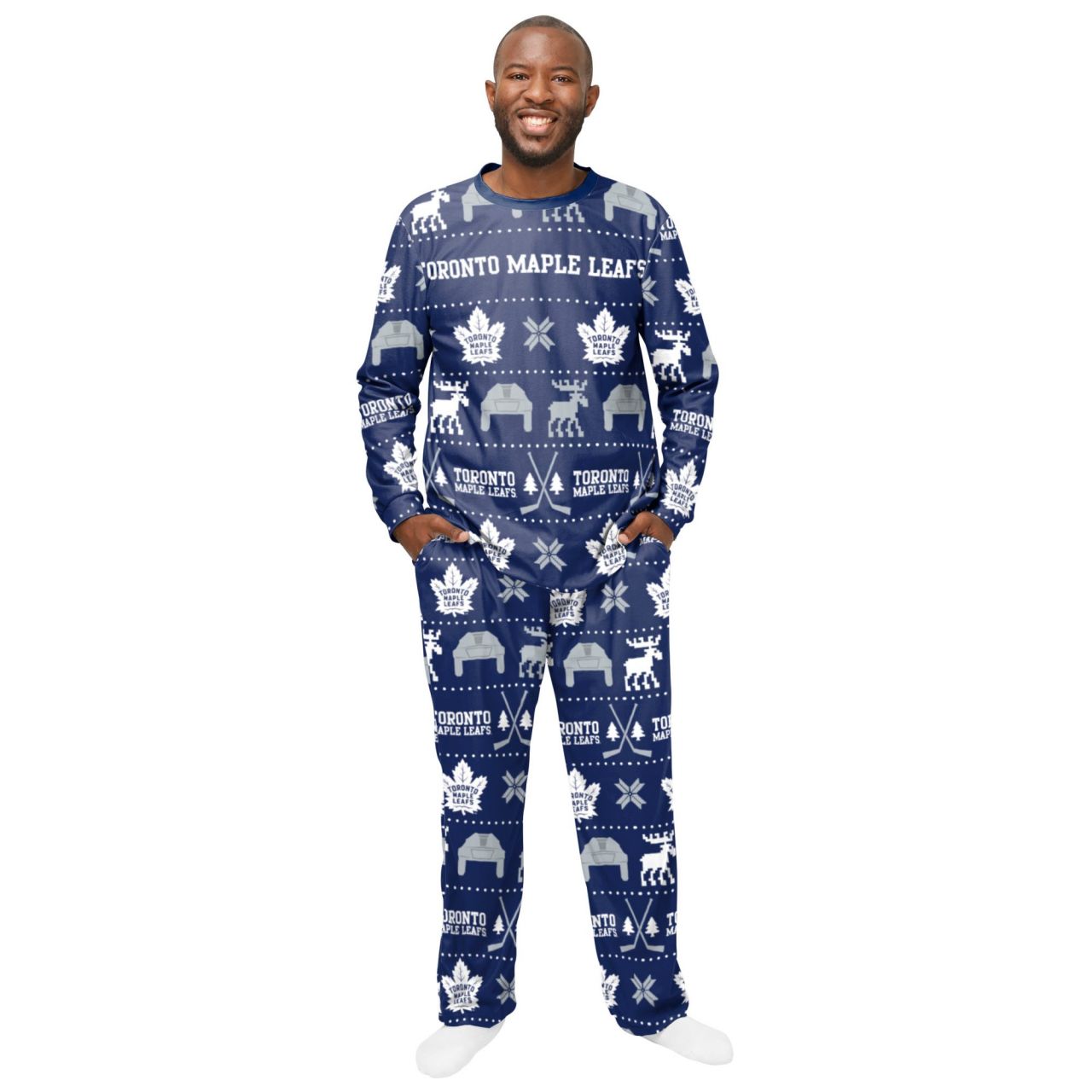 NHL Winter XMAS Pyjama Schlafanzug Toronto Maple Leafs von FOCO