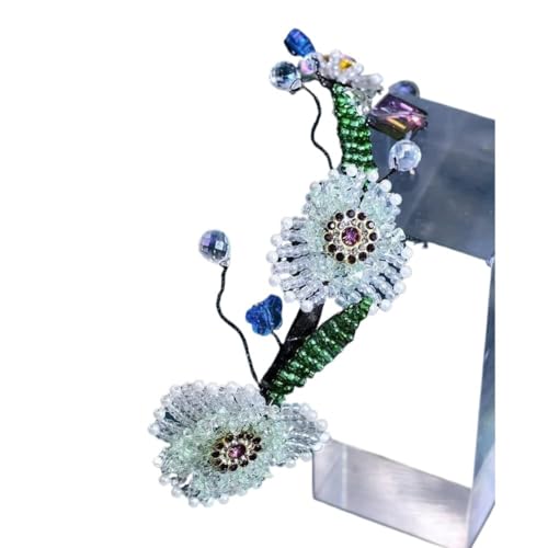 Hochwertiges dekoratives Haarband für Frauen Kristall Blume Stirnband Haar Zubehör for Frauen Vintage Party Kopfschmuck Hochzeit Haar Hoop GL69 Haarbänder von FOELANNE