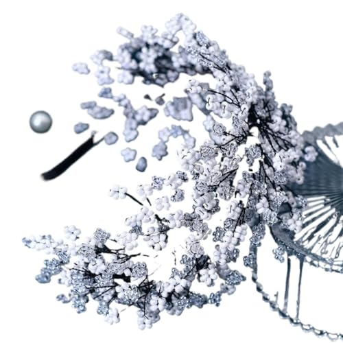 Hochwertiges dekoratives Haarband für Frauen Kristallperlen Stirnband Vintage Haarschmuck Festival Kopfbedeckung Party Haarteile for Frauen GL86-Haarbänder von FOELANNE