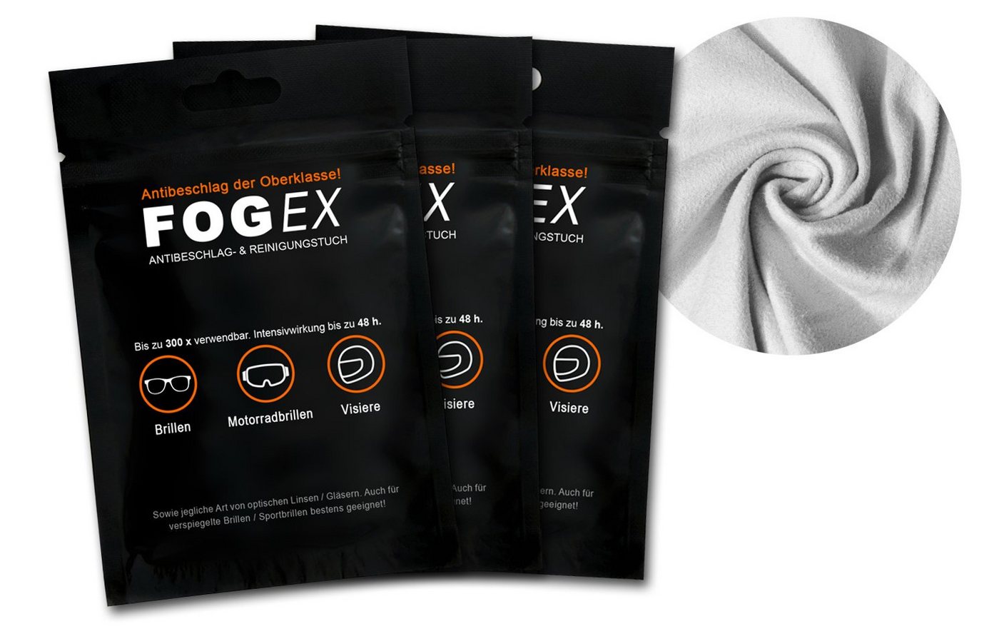 FOGEX Brille FOGEX, Trockenes Antibeschlag-Microfasertuch 3St, Brillentuch, Brillenputztuch, Mikrofasertuch, Putztuch für Brillen FOGEX Brille FOGEX, Trockenes Antibeschlag-Microfasertuch 3St, Brillentuch, Brillenputztuch, Mikrofasertuch, Putztuch für Brillen von FOGEX