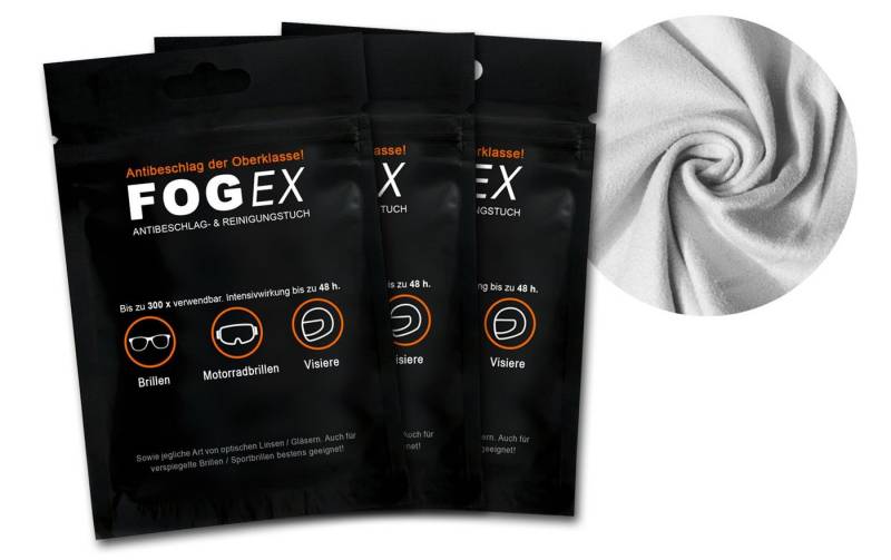 FOGEX Brille FOGEX, Trockenes Antibeschlag-Microfasertuch 3St, Brillentuch, Brillenputztuch, Mikrofasertuch, Putztuch für Brillen FOGEX Brille FOGEX, Trockenes Antibeschlag-Microfasertuch 3St, Brillentuch, Brillenputztuch, Mikrofasertuch, Putztuch für Brillen von FOGEX