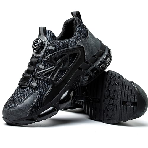 FOGOIN Sicherheitsschuhe Herren S3 Explorer 3.0 Sportliche Arbeitsschuhe Leicht Trends Drehknopf Anti-Smash und Anti-Punktur Arbeit Versicherung Schuhe Unisex von FOGOIN