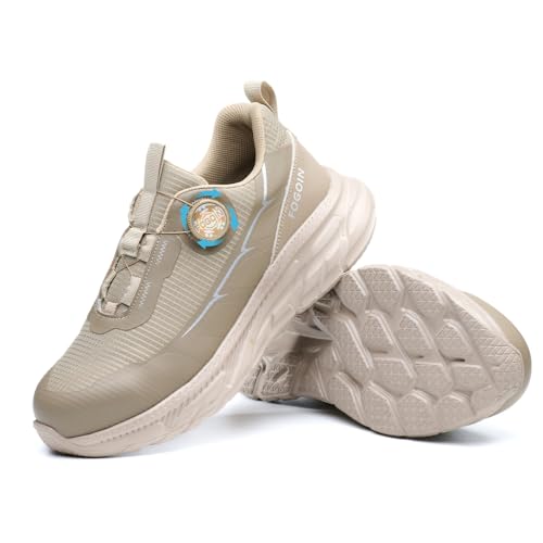 FOGOIN Sicherheitsschuhe Herren Arbeitsschuhe Damen S3 leicht mit Stahlkappe, Explorer 3.0 Sportlich bequem & atmungsaktiv, Drehknopf-Verschluss von FOGOIN