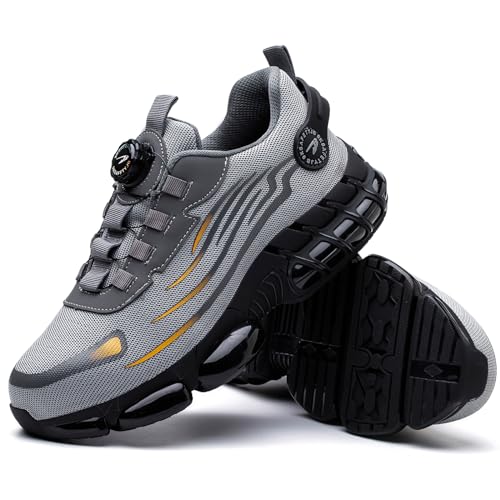 FOGOIN Sicherheitsschuhe Herren S3 Explorer 3.0 Sportliche Arbeitsschuhe Leicht Trends Drehknopf Anti-Smash und Anti-Punktur Arbeit Versicherung Schuhe Unisex von FOGOIN