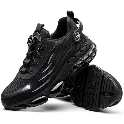 FOGOIN Sicherheitsschuhe Herren S3 Explorer 3.0 Sportliche Arbeitsschuhe Leicht Trends Drehknopf Anti-Smash und Anti-Punktur Arbeit Versicherung Schuhe Unisex von FOGOIN