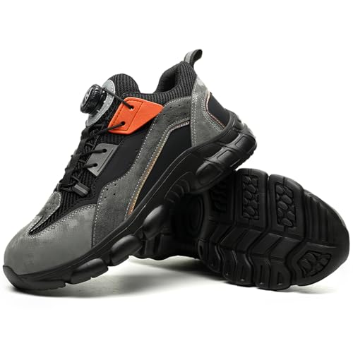 FOGOIN Sicherheitsschuhe Herren S3 Explorer 3.0 Sportliche Arbeitsschuhe Leicht Trends Drehknopf Anti-Smash und Anti-Punktur Arbeit Versicherung Schuhe Unisex von FOGOIN