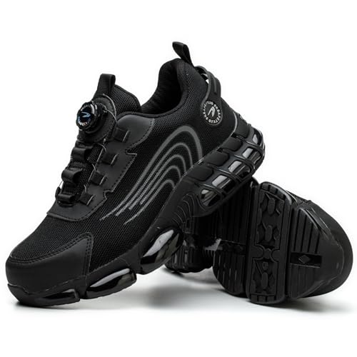 FOGOIN Sicherheitsschuhe Herren S3 Explorer 3.0 Sportliche Arbeitsschuhe Leicht Trends Drehknopf Anti-Smash und Anti-Punktur Arbeit Versicherung Schuhe Unisex von FOGOIN