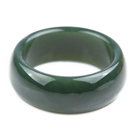 100% natürliche hetian schwarz grün jade ringe jadeit ring männlichen und weiblichen jade ring jade geschenk ringe marke männer frauen echte jade (size : 19mm) von FOIDL