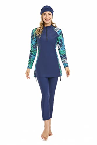 FOKULUNDA Muslimische Badeanzüge für Frauen Modest Swimwear Burkini Islamic Swimming Costume Plus Size (4XL, F1) von FOKULUNDA