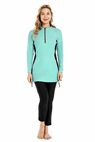 FOKULUNDA Muslimische Badeanzüge für Frauen Modest Swimwear Burkini Islamic Swimming Costume Plus Size (M, F3) von FOKULUNDA