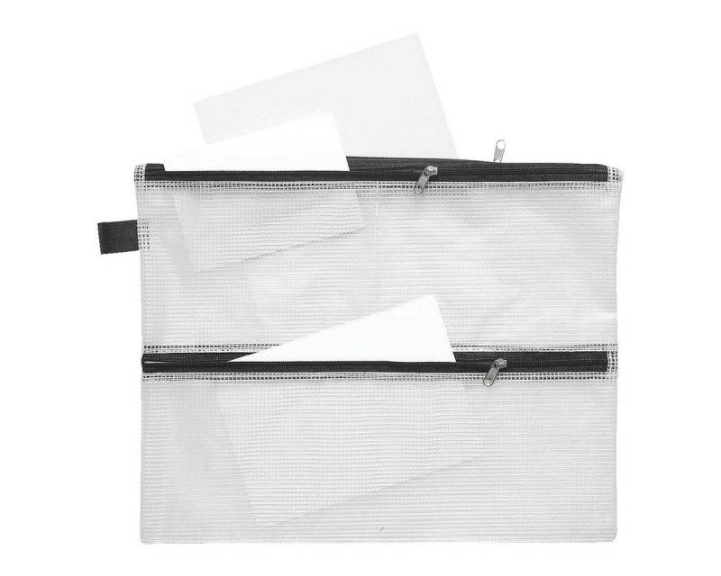 FOLDERSYS Beuteltasche Vierkammer, mit 4 Reißverschlüssen von FOLDERSYS