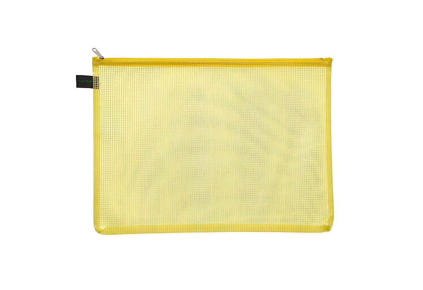 FOLDERSYS Dokumententasche FSY PVC-freier Reißverschluss-Beutel A4, mit Zip gelb, Folie gelb von FOLDERSYS