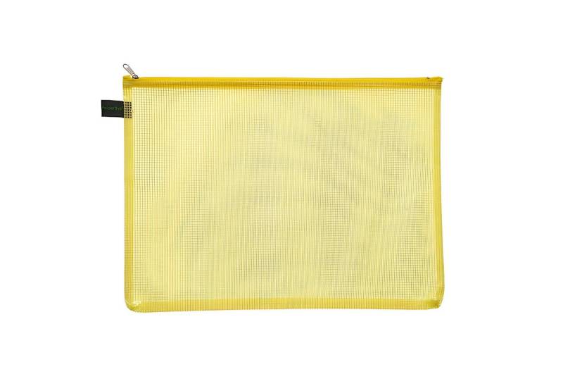 FOLDERSYS Dokumententasche FSY PVC-freier Reißverschluss-Beutel A4, mit Zip gelb, Folie gelb von FOLDERSYS