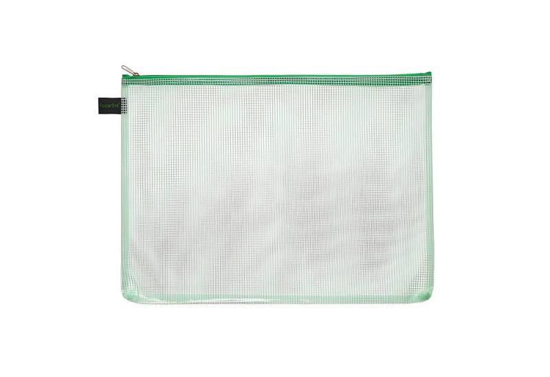 FOLDERSYS Dokumententasche FSY PVC-freier Reißverschluss-Beutel A4, mit Zip grün, Folie grün von FOLDERSYS