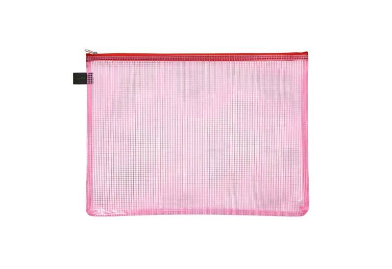 FOLDERSYS Dokumententasche FSY PVC-freier Reißverschluss-Beutel A4, mit Zip rot, Folie rot von FOLDERSYS