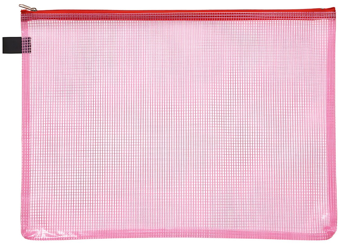 FOLDERSYS Dokumententasche FSY Reißverschluss-Beutel A4, mit Zip rot, Folie rot transparent, 1 von FOLDERSYS