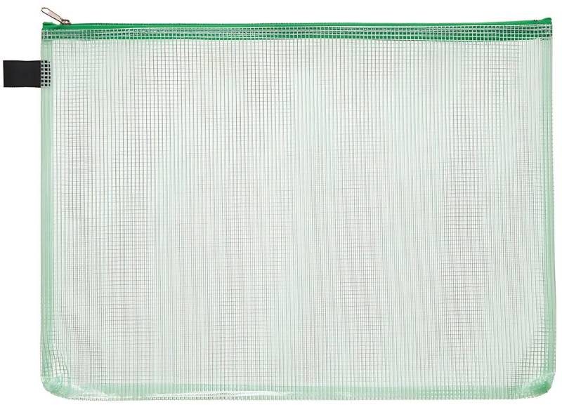 FOLDERSYS Dokumententasche FSY Reißverschluss-Beutel A5, mit Zip grün, Folie grün transparent, 1 von FOLDERSYS