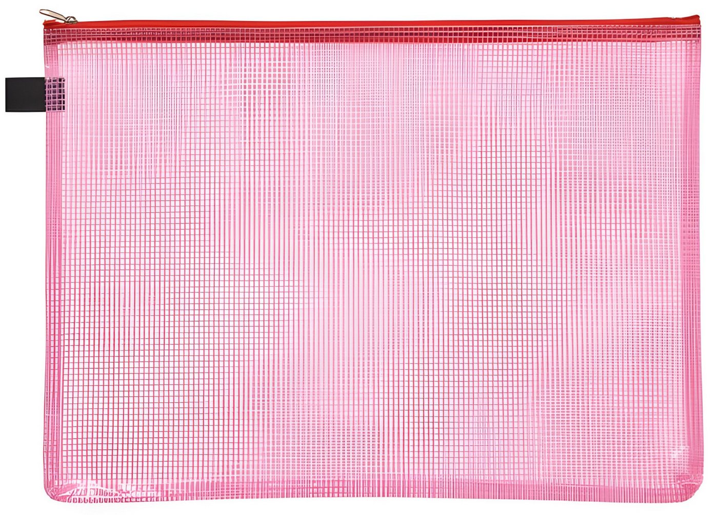 FOLDERSYS Dokumententasche FSY Reißverschluss-Beutel A5, mit Zip rot, Folie rot transparent, 1 von FOLDERSYS