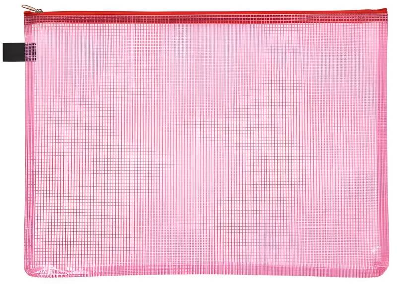 FOLDERSYS Dokumententasche FSY Reißverschluss-Beutel A5, mit Zip rot, Folie rot transparent, 1 von FOLDERSYS