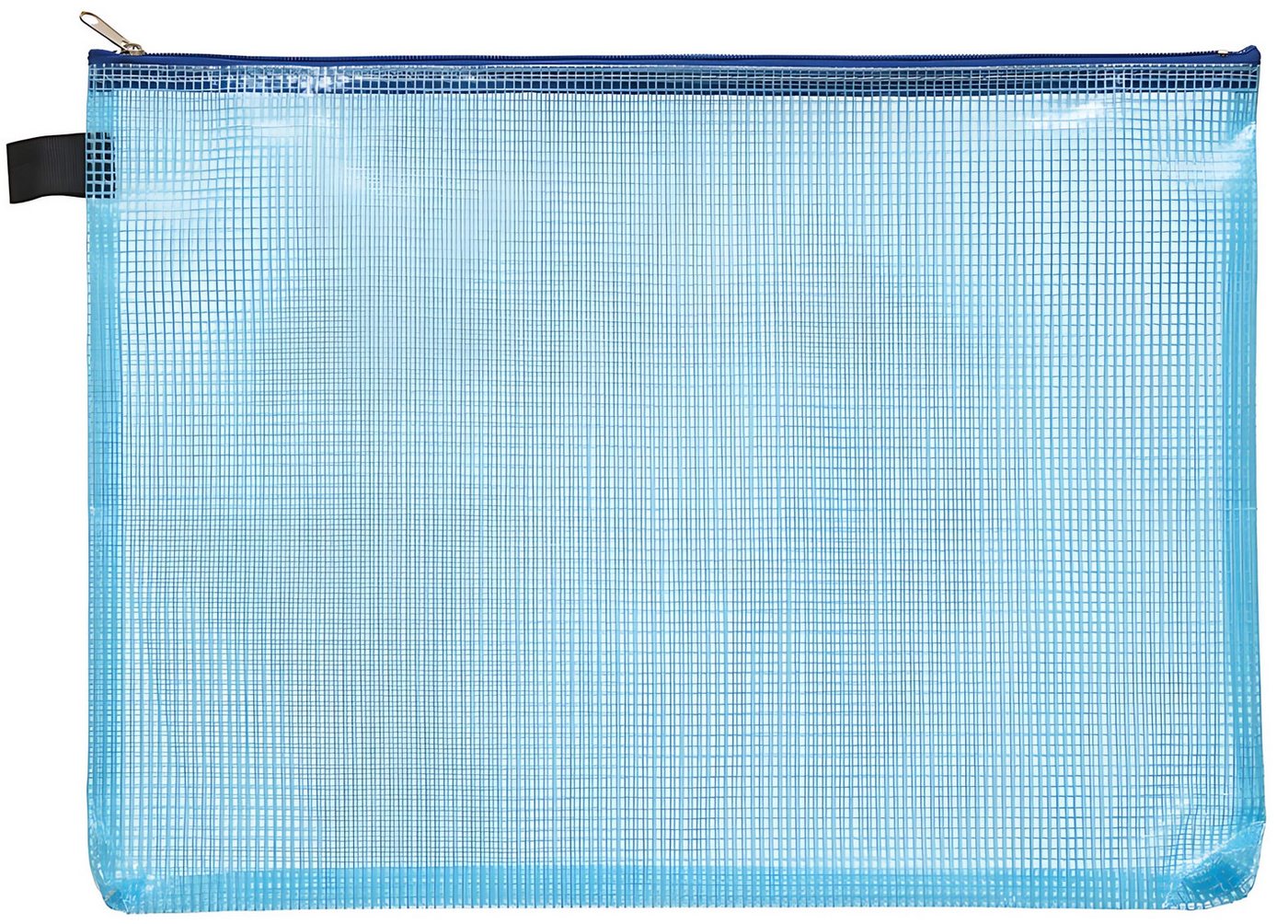 FOLDERSYS Dokumententasche FSY Reißverschluss-Beutel A6, mit Zip blau, Folie blau transparent, 1 von FOLDERSYS