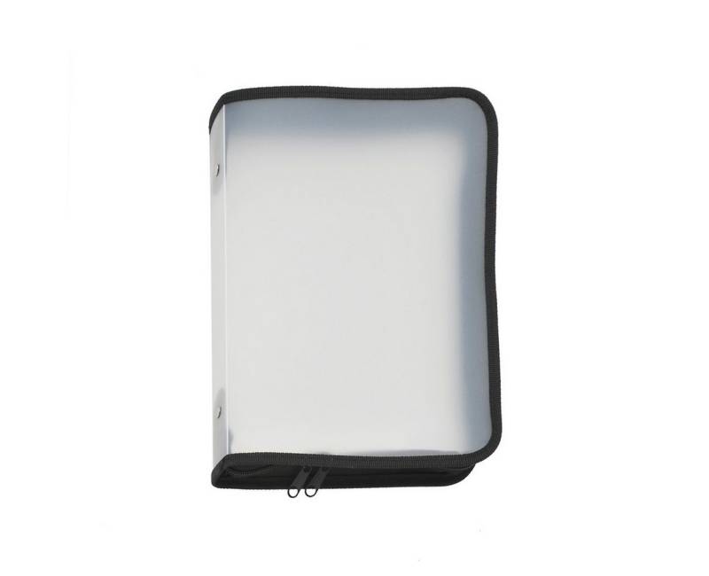 FOLDERSYS Dokumententasche FSY Reißverschluss-Portfolio, B5, PP farblos transluzent, Zip schwarz von FOLDERSYS