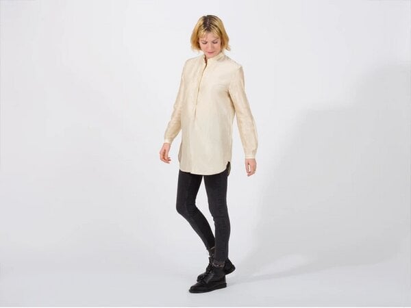 FOLKDAYS Sothy Seidenbluse // beige von FOLKDAYS