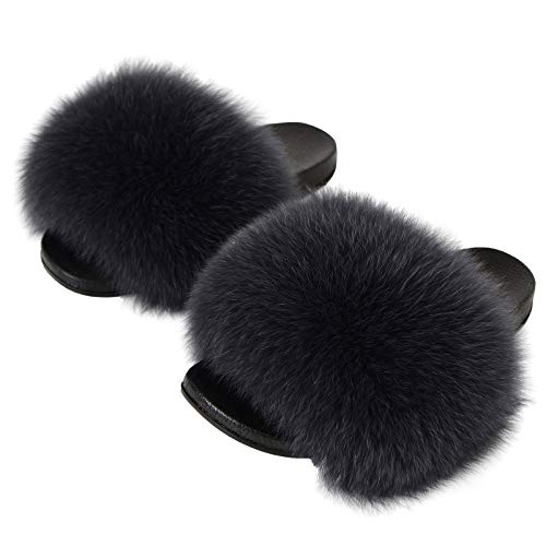FOLOBE Damen Fluffy Hausschuh Faux fur Slippers Slides Plüsch Flauschige Pantoffeln Fake Fell Hausschuhe Kunstfell Schlappen plusch Hausschuh FOLOBE Damen Fluffy Hausschuh Faux fur Slippers Slides Plüsch Flauschige Pantoffeln Fake Fell Hausschuhe Kunstfell Schlappen plusch Hausschuh von FOLOBE