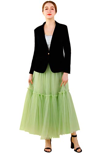 FOLOBE Damen Vintage Weiche Tüll Petticoat Eine Linie Lange Prom Party Tutu Rock von FOLOBE