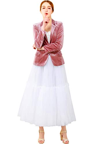 FOLOBE Damen Vintage Weiche Tüll Petticoat Eine Linie Lange Prom Party Tutu Rock von FOLOBE