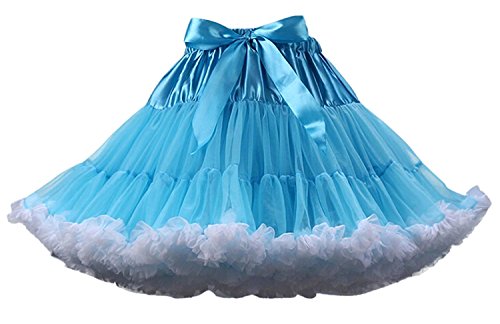 FOLOBE Erwachsene luxuriöse weiche Chiffon Petticoat Tüll Tutu Rock Damen Tutu Kostüm Petticoat Ballett Tanz Rock von FOLOBE