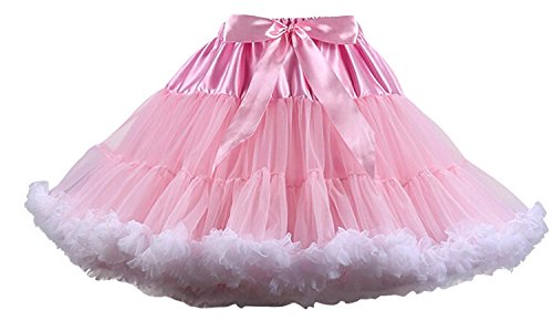 FOLOBE Erwachsene luxuriöse weiche Chiffon Petticoat Tüll Tutu Rock Damen Tutu Kostüm Petticoat Ballett Tanz Rock von FOLOBE
