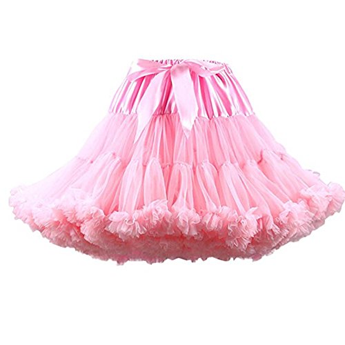 FOLOBE Erwachsene luxuriöse weiche Chiffon Petticoat Tüll Tutu Rock Damen Tutu Kostüm Petticoat Ballett Tanz Rock von FOLOBE