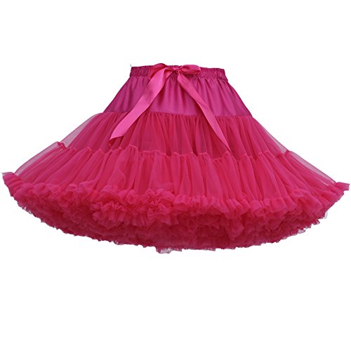 FOLOBE Erwachsene luxuriöse weiche Chiffon Petticoat Tüll Tutu Rock Damen Tutu Kostüm Petticoat Ballett Tanz Rock von FOLOBE
