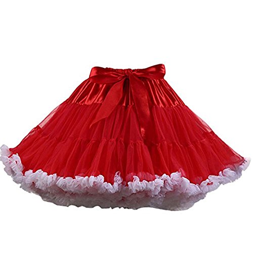 FOLOBE Erwachsene luxuriöse weiche Chiffon Petticoat Tüll Tutu Rock Damen Tutu Kostüm Petticoat Ballett Tanz Rock von FOLOBE