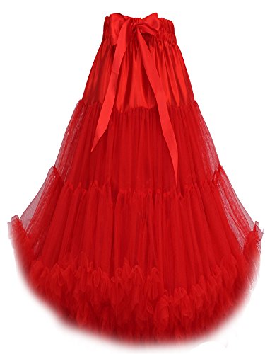 FOLOBE Frauen-Ballettröckchen-Kostüm-Ballett-Tanz mehrschichtiger geschwollener Rock-Erwachsener luxuriöser weicher Petticoat 60cm / 23.6 " von FOLOBE