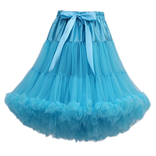 FOLOBE Frauen Tutu Kostüm Ballett Tanz Multi-Layer Puffy Rock Erwachsene luxuriöse weiche Petticoat von FOLOBE