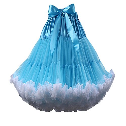 FOLOBE Frauen Tutu Kostüm Ballett Tanz Multi-Layer Puffy Rock Erwachsene luxuriöse weiche Petticoat von FOLOBE