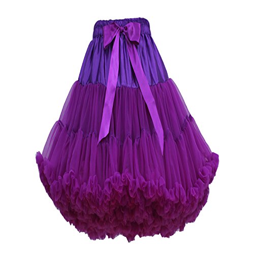 FOLOBE Frauen Tutu Kostüm Ballett Tanz Multi-Layer Puffy Rock Erwachsene luxuriöse weiche Petticoat von FOLOBE