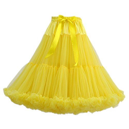 FOLOBE Frauen Tutu Kostüm Ballett Tanz Multi-Layer Puffy Rock Erwachsene luxuriöse weiche Petticoat von FOLOBE